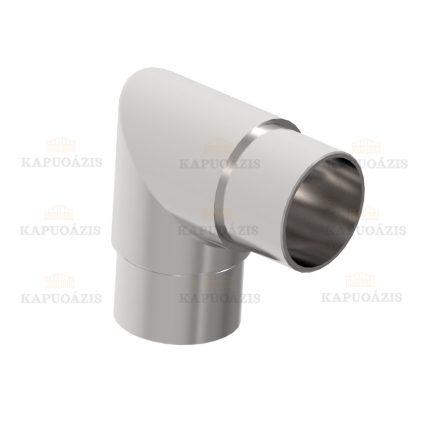 Rozsdamentes szögletes sarokidom Anyag: Inox AISI 304, Felület kezelés: Szálcsiszolt, Kapaszkodó: D42,4x2, H: 30, Phi: 42,4x2,0