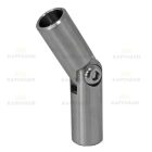 Állítható könyökök Anyag: Inox AISI 304, Felület kezelés: Szálcsiszolt, Korlátmező: d12, Phi: 12, D: 16