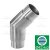 Összekötő könyök körszelvény kapaszkodóhoz (135°) Anyag: Inox AISI 316, Felület kezelés: Szálcsiszolt, H: 30, Phi: 42,4x2,0
