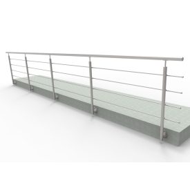 Rozsdamentes pálcás korlát 6000 x 900 mm