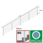 Rozsdamentes pálcás lépcsőkorlát 6000 x 900 mm