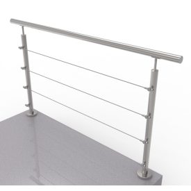 Rozsdamentes sodronyos korlát 1500 x 900 mm