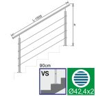 Rozsdamentes sodronyos lépcsőkorlát 1500 x 900 mm