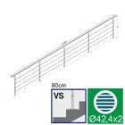 Rozsdamentes sodronyos lépcsőkorlát 6000 x 900 mm