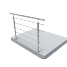 Rozsdamentes pálcás korlát 1500 x 1000 mm