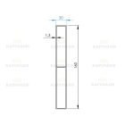 Alumínium kerítés panel 20x160-2000mm R7016 antracit