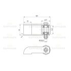 Csuklópánt íves tolókapuhoz hegesztéshez, csapággyal 