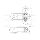 Csuklópánt íves tolókapuhoz , csapággyal 