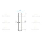 Alu kerítés panel 20x100x1.1 L6000 R7016 Antracit