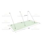 Anyag: Inox AISI 316, Felület kezelés: Szálcsiszolt, : üveg, Glass t: 12,76