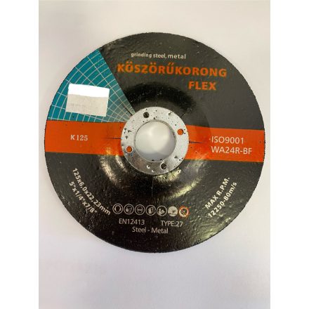 Köszörű korong WA24R-BF 125x6.0x22.23 mm