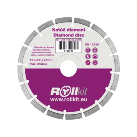 Gyémánt vágókorong 125x22.2x10 ROLLKIT